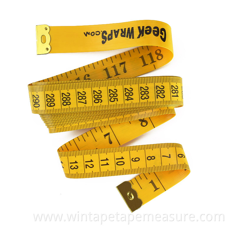 Waterproof 3 Metre 3Mtr Inch Tape Measurment Pvc Coated Tailoring Tape Measure Inches Body Measuremt Tape Sewing Cloth Metric Si